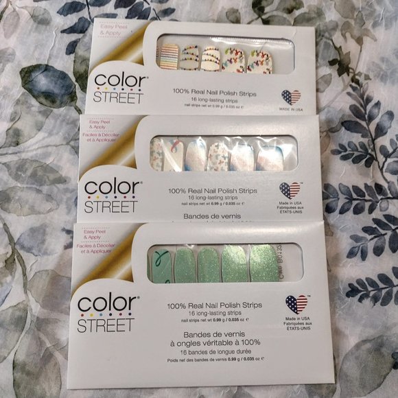 Color Street Other - Color Street Nail Polish Strips - Cancer Ribbon Bundle